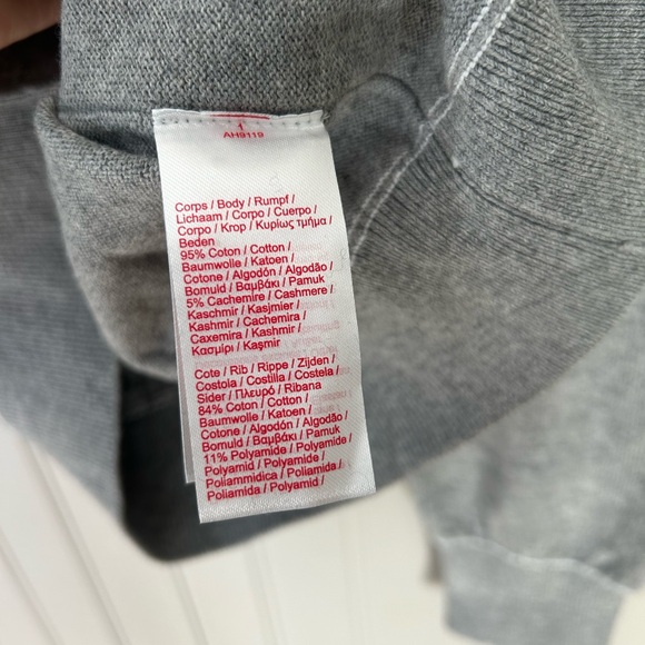 ⭐️ NEW Lacoste Men's Small Classic Gray Crewneck Sweater Cashmere Blend - Picture 4 of 5